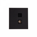 Розетка комп+TV RJ45+TV с/у антрацит механизм кат.6 MIELE STRONG KRANZ (1/100)