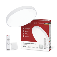 Светильник светодиод 95Вт 3000-6500К 7600Лм 400х50мм с пультом ДУ SCANDY SIMPLE-95RCW IN HOME (1/3)