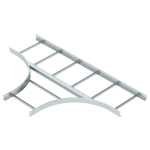 Секция Т-образная LT 640 R5 FS, для лестничных лотков, R=500 мм, h=60 мм, B=400 мм, сталь, конвейерный цинк