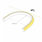 Лента герметичная MOONLIGHT-TOP-X320-11x7mm 24V Warm3000 (10 W/m, IP65, CSP, 0,5m, wire x1) (Arlight, Образец)