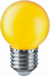 Лампа светодиод 1Вт шар 220-240В Е27 желтый матовая Navigator  (1/10/100)
