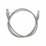 Шнур коммутационный патч-корд U/UTP, CAT 5e, RJ45-RJ45, 26AWG, PVC, серый, 1м REXANT