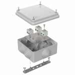 Коробка огнестойкая для о/п 40-0300-FR2.5-6 Е15-Е120 RAL7035 100х100х50 (14 шт/кор) Промрукав