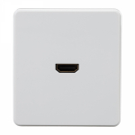 Розетка HDMI с/у перламутр механизм с рамкой MIELE ROUND KRANZ (1/100)