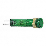 Лампа индикаторная в сборе 1 источник света зеленая круглая линза, плоская 24В DC d8.2мм СВЕТОДИОД. (LED) IP65 SE _
