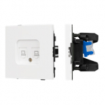 Механизм компьютерной розетки двойной SCT-TENDO-MPC2-PL-WH (RJ-45, CAT6) (Arlight, Белый)