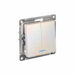 Выключатель 2кл с подсв с/у жемчуг механизм AtlasDesign Systeme Electric (1/10)