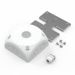 Коробка распределительная 60-0500-9003-П-КВ для видеокамер двухкомпонентная безгалогенная (HF) белая 100х100х50 с пластиной и каб. вводом Промрукав