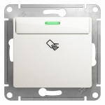 Выключатель карточный с/у перламутр механизм Glossa Schneider Electric  (1/20)