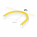 Лента герметичная MOONLIGHT-SIDE-A140-12x17mm 24V Warm3000 (9.6 W/m, IP67, 0,5m, wire x1) (Arlight, Образец)