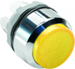 Фронтальная часть нажимной кнопки высок., 1 упр. элемент цвет желтый с круг. линзой, без фиксации, ABB