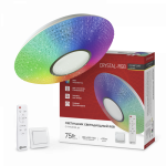 Светильник светодиодный COMFORT CRYSTAL-RGB 75Вт 230В 3000-6500K 6000Лм 500x115мм с пультом ДУ IN HOME Светильник светодиодный COMFORT CRYSTAL-RGB 75Вт 230В 3000-6500K 6000Лм 500x115мм с пультом ДУ IN HOME