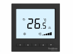 Термостат комнатный цифровой, О/Н/В/А для 4тр 3ск FCU и 2-поз.клап, 1UI 5DO Modbus ~230В чер BS