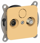 FLITE Роз. 2-я TV+SAT экр. оконечная РТВс-2-1-1-ФлЗ зол. IEK