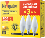 Лампа Navigator 95 489 NLL-03-01 (C37-8-230-2.7K-E14-FR-PACK3)