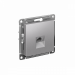 Розетка 1гн комп RJ45 с/у алюминий механизм кат.6А AtlasDesign Systeme Electric