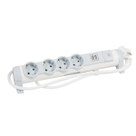 Удл. 4x2К+З 1,5м 2xUSB бел/сер Удл. 4x2К+З 1,5м 2xUSB бел/сер