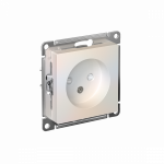 Розетка 1гн без З/К шторки с/у жемчуг механизм 16А AtlasDesign Systeme Electric