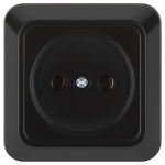 Розетка Intro Quadro 2-201-05 без заземления IP20 16А-250В ОУ антрацит