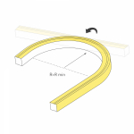 Лента герметичная MOONLIGHT-TOP-U-A156-13x12mm 24V Warm3000 (11 W/m, IP67, 0,5m, wire1) (Arlight, Образец)