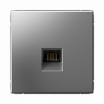 Розетка 1гн комп RJ45 с/у сталь механизм кат.6а ArtGallery Systeme Electric (1/5/20)