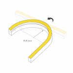 Лента герметичная MOONLIGHT-SIDE-A120-06x12mm 24V Warm3000 (9.6 W/m, IP65, 0,5m, wire x1) (Arlight, Образец)