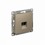 Розетка 1гн комп RJ45 с/у шампань механизм кат.6А AtlasDesign Systeme Electric