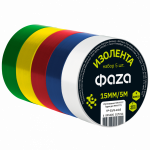 Изолента комплект 5 цветов 15/5ФАZА