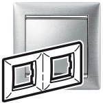 Рамка 2п гориз АЛМ матовый VLN