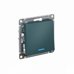 Выключатель 1кл с подсв с/у изумруд механизм AtlasDesign Systeme Electric (1/10)