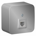 Розетка 1гн ТФ RJ11 о/у алюминий изол.пласт. IP20 Blanca Schneider Electric
