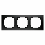 Рамка 3-пост. цвет черный Черный бархат матовый, горизонтальная, IP20 Sky ABB