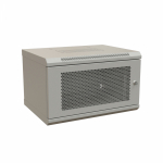 WRline Шкаф настенный 19-дюймовый (19"), 9U, 500x600х450мм, перфорированная металлическая дверь с замком, цвет серый (RAL 7035) (разобранный)