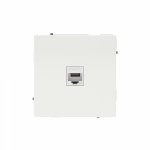 Компьютерная розетка RJ-45 без шторки, кат.6А одинарная,KANT, белая магнолия