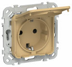 FLITE Роз. с з/к/ш кр б/к 16А IP44 РСшкр11-1-44-ФлШм ш/а IEK