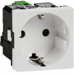 Розетка з/к з/ш б/з белая