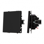 Механизм звонкового выключателя SWT-NOBE-MKR1-SFPL-L-BK (230V, 10A) (Arlight, Черный оникс)