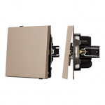 Механизм выключателя одноклавишный проходной SWT-TENDO-MKP1-PL-GD (230V, 10A) (Arlight, Песочный)