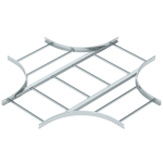 Секция Х-образная LK 660 R5 FS, для лестничных лотков, R=500 мм, h=60 мм, B=600 мм, сталь, конвейерный цинк