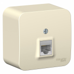 Розетка 1гн комп RJ45 о/у молочный изол.пласт. кат.5е IP20 Blanca Schneider Electric