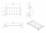 Hyperline TAL3-1U-250-RAL7035 Полка угловая с перфорацией 19", 1U, ширина 440 мм, глубина 250 мм, цвет серый (RAL 7035)
