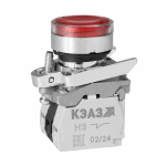 Кнопка КМЕ4611мЛС-220В-красный-1но+1нз-цилиндр-IP65-КЭАЗ