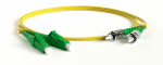 Hyperline FC-D2-9-LC/AR-ST/AR-H-1M-LSZH-YL Патч-корд волоконно-оптический (шнур) SM 9/125 (OS2), LC/APC-ST/APC, 2.0 мм, duplex, LSZH, 1 м