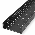 Лоток перфорированный Стандарт 300х100х3000 (0,8 мм) RAL 9005 (6 м/уп) Промрукав