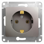 Розетка 1гн с З/К с/у платина механизм 16А Glossa Systeme Electric  (1/20)