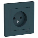Розетка 1гн без З/К с/у изумруд в сборе 16А AtlasDesign Systeme Electric