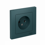Розетка 1гн без З/К с/у изумруд в сборе 16А AtlasDesign Systeme Electric