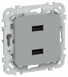 FLITE Роз. USB AA 2,1А РЮ-2-ФлС сер. IEK