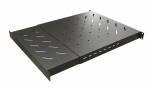 Hyperline TSD3H-1U-650/1100-RAL9005 Полка c 19   креплением, раздвижная, 1U, с регулируемой глубиной установки от 650 мм до 1100 мм, нагрузка до 220 к