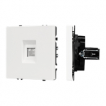 ARL NOBE Розетка компьютерная софт-тач белый кварц SCT-MPC1-SFPL-WH (RJ-45, CAT6) (Arlight, -)